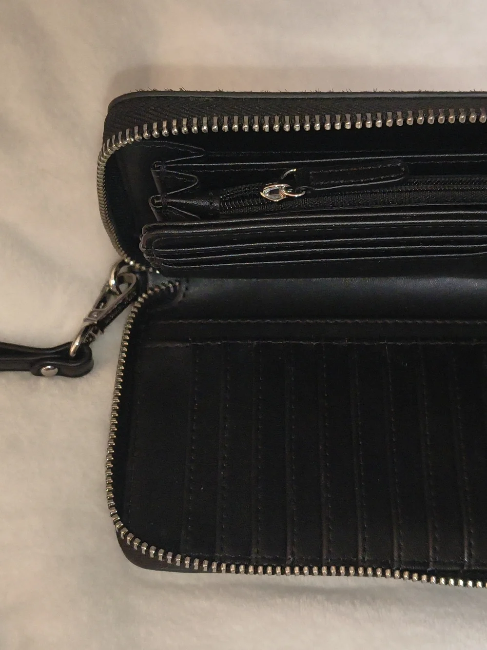 Michael Kors Black Zebra-Accent Tote Bag Includes Wallet Keychain - Picture 12 of 14